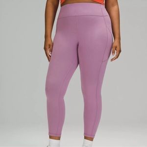 Lululemon Invigorate High Rise 25" Tight Leggings, Cropped, Lilac - SZ 18, NWT!